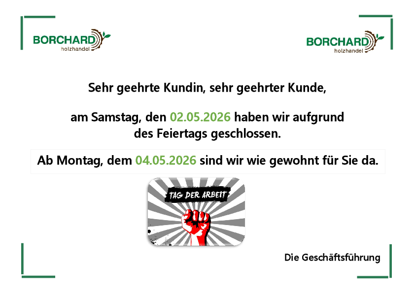 Hinweis Öffnungszeiten